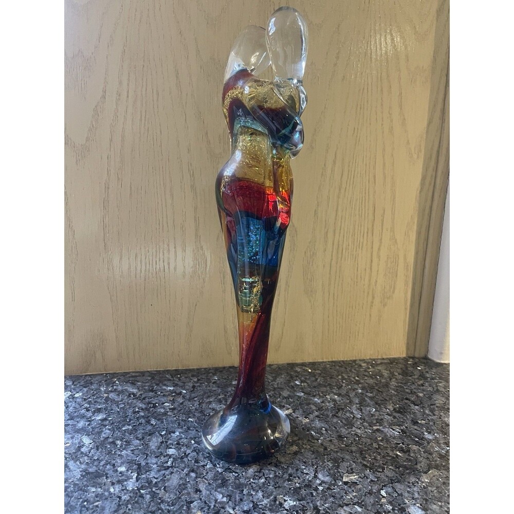 Vetro Artistico Murano Glass “inseparabile” Sculpture Lover’s Embrace 18” Statue